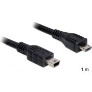 Delock 83177 Kabel USB 2.0 micro-B male > USB mini male 1 m