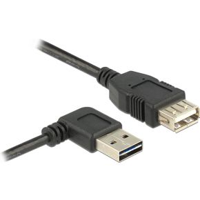 Delock 83551 Verlengkabel EASY-USB 2.0 Type-A male haaks links/rechts > USB 2.0 Type-A female 1 m