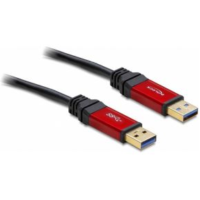 Delock 82745 USB 3.2 Gen 1 Kabel Type-A male naar Type-A male 2 m metaal
