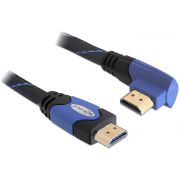 DeLOCK 82956 High Speed HDMI 1.4 kabel 2m met één haakse connector zwart/blauw