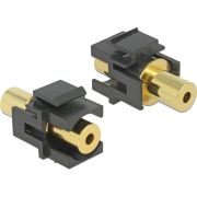 DeLOCK 2x3.5mm 3.5mm 3.5mm Zwart, Goud