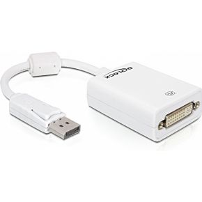 Delock 61765 Adapter DisplayPort 1.1 male > DVI female Passief wit