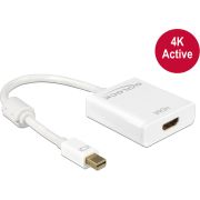 Delock 62612 Adapter mini DisplayPort 1.2 male > HDMI female 4K Actief wit