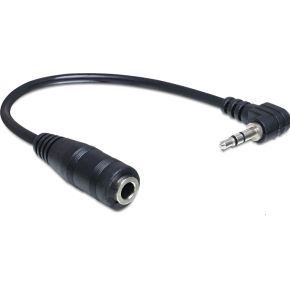Delock 65397 Kabel Audio Stereo 2,5 mm male haaks > 3,5 mm female 3-pins 14cm