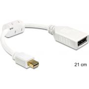 Delock 65427 Adapter mini DisplayPort male naar DisplayPort female 8K wit