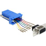 Delock 65430 D-Sub 9-pins female > RJ45 female montageset