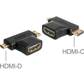 DeLOCK 65446 adapter van HDMI naar mini HDMI-C of Micro HDMI-D