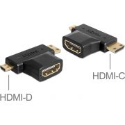 DeLOCK 65446 adapter van HDMI naar mini HDMI-C of Micro HDMI-D