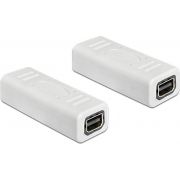 Delock 65450 Adapter mini DisplayPort 1.2 female > female Gender Changer