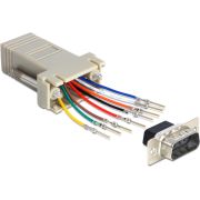 Delock 65462 Adapter D-Sub 9-pins male > RJ45 female montageset
