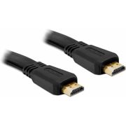 Delock 82672 Kabel High Speed HDMI met Ethernet – HDMI A male > HDMI A male plat 5 m