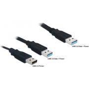 Delock 82908 Kabel USB 3.0 type A male + USB type A male > USB 3.0 type A male