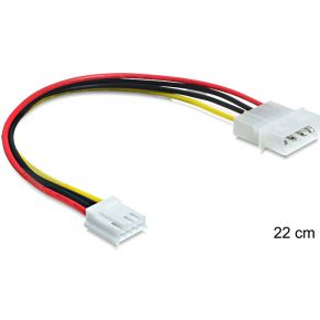 Delock 83184 Kabel Voeding 4-pins male > 4-pins floppy female 24cm