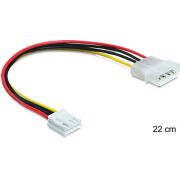 Delock 83184 Kabel Voeding 4-pins male > 4-pins floppy female 24cm