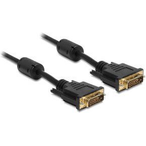 Delock 83191 Kabel DVI 24+1 male > DVI 24+1 male 3 m zwart