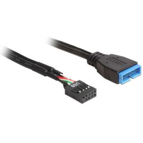 Delock 83281 Kabel USB 2.0 pin header female > USB 3.0 pin header male 30cm