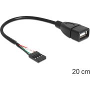 Delock 83291 Kabel USB Pinheader female > USB 2.0 type-A female 20cm