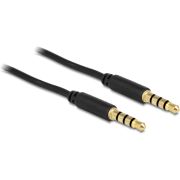 Delock 83436 Stereo Jack Kabel 3,5 mm 4-pins male naar male 2 m zwart