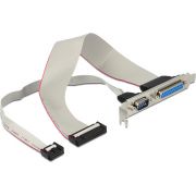 Delock 83445 Slotbeugel > 1 x serieel, 1 x parallel