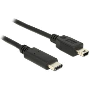 DeLOCK 83603 USB-kabel 1m USB-C <> Mini USB zwart