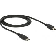 DeLOCK-83603-USB-kabel-1m-USB-C-Mini-USB-zwart