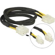 Delock 83653 Verlengkabel Voeding 8-pins EPS male (2 x 4-pins) > 8-pins female 44cm