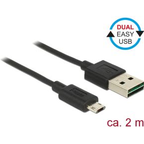 Delock 83850 2M Usb A Micro B Zwart Kabel delock kopen in de aanbieding