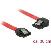 DeLOCK 83963 SATA-kabel 0,3m haaks rood