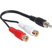 DeLOCK 84493 audio kabel 2x RCA female --> 1x RCA male 0,2m
