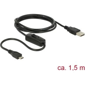 DeLOCK 84803 1.5m USB A Micro-USB B Zwart USB-kabel