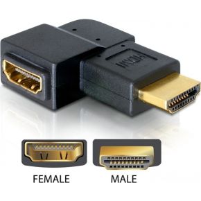 Delock Adapter Hdmi Male Female 90 Graden Right delock kopen in de aanbieding