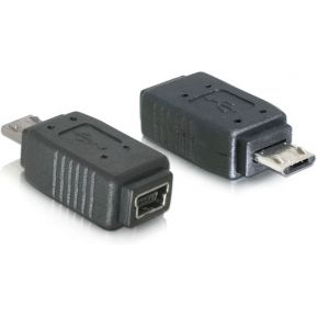 Delock 65063 Adapter USB micro-B male naar USB Mini 5-pin female