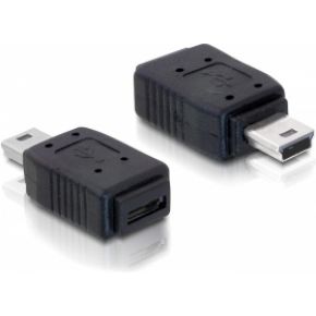 Delock 65155 Adapter USB mini male naar USB micro-A+B female