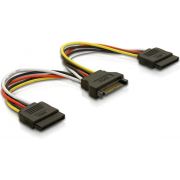 DeLOCK 60105 Cable Power SATA 15pin > 2x SATA HDD – straight
