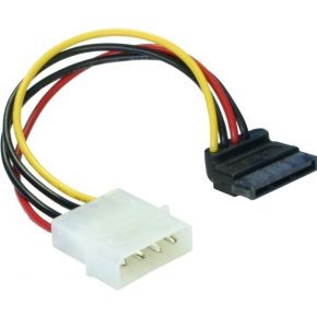 Delock 60101 Kabel SATA 15-pins HDD naar 4-pins male  haaks