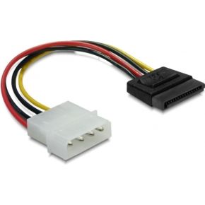 Delock 60100 Kabel SATA 15-pins HDD naar 4-pins male  recht