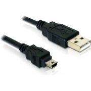DeLOCK 82252 Kabele USB 2.0 > USB-B mini 5pin male/male 1,5m zwart
