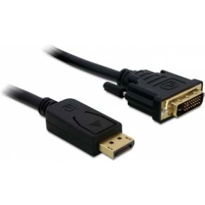 Delock 82590 Kabel DisplayPort 1.1 male > DVI 24+1 male passief 1 m zwart
