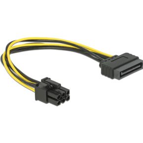 Delock 82924 Kabel Voeding SATA 15-pins > 6-pins PCI Express