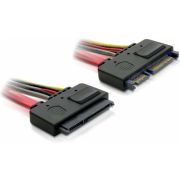 DeLOCK 84361 verleng kabel SATA 6 Gb/s 22 pin plug > SATA 22 pin receptacle (5 V + 12 V) 50 cm