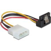 Delock 60121 Kabel SATA 15-pins HDD met metalen clip naar 4-pins male &ndash; haaks