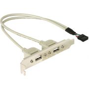 Delock 71000 Slotbeugel 2 x USB 2.0 type A female extern