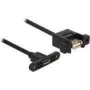 Delock-85109-Kabel-USB-2-0-Micro-B-female-paneelmontage-USB-2-0-Type-A-female-paneelmontage-25cm