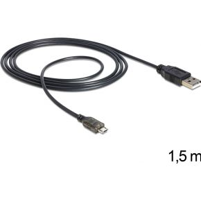 Delock 83272 USB naar Micro USB data- en voedingskabel met LED-indicatie