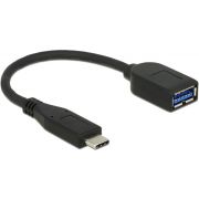Delock 65684 USB 10 Gbps coaxkabel USB Type-C male naar Type-A female 10cm