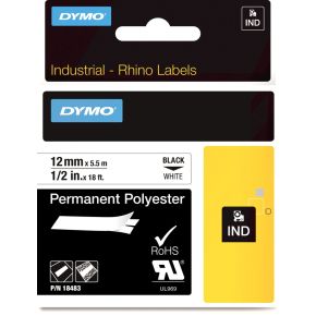 Dymo 12Mm Rhino Permanent Polyester 18483 dymo kopen in de aanbieding