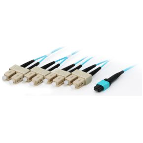 Equip MTP/SC 50/125µm 3.0m Cyaan Glasvezel kabel