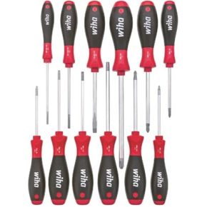 Wiha - Softfinish Schroevendraaierset - Sleufkop + Phillips + Pozidriv + Torx - 12-delig