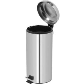 Perel Pedaalemmer Rond 30 L Inox perel kopen in de aanbieding