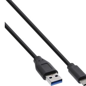 InLine 1.5m, USB3.1-C/USB3.1-A 1.5m USB C USB A Zwart